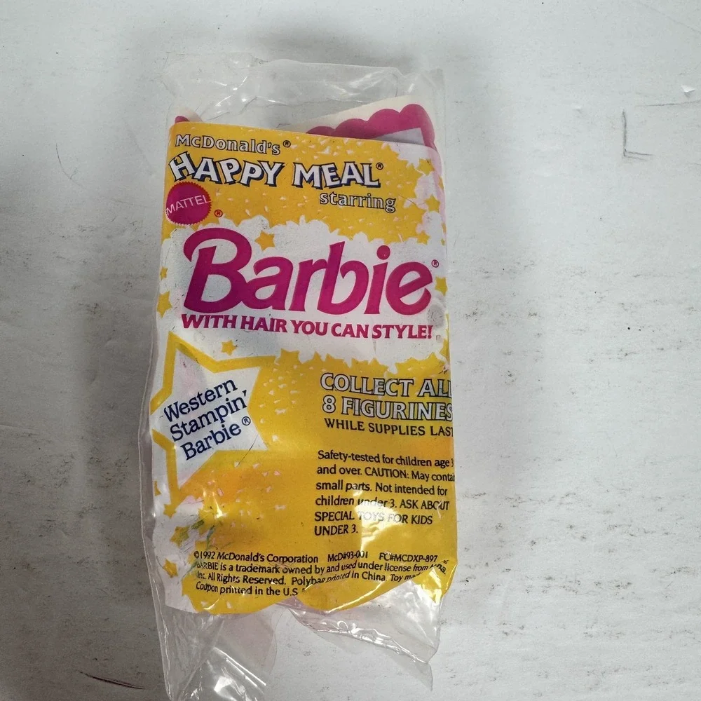 Vintage 1992 McDonald's Happy Meal Barbie‎ Figures Lot of 3 NIP Sealed